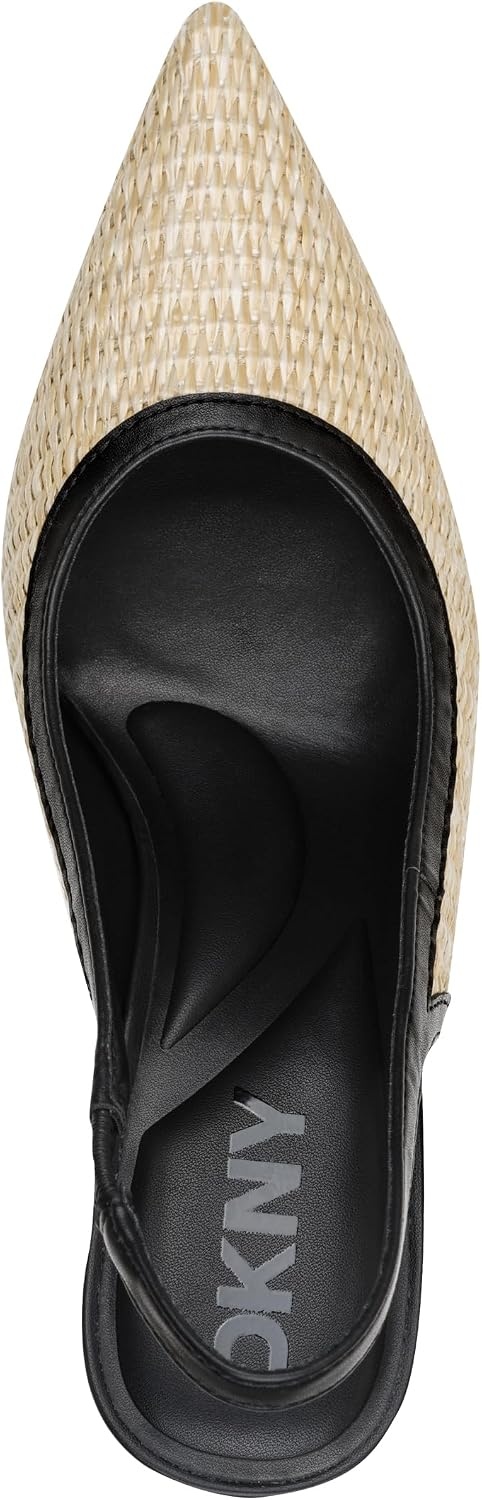 image:imageDKNY Womens Cierra Slingback Pump with Pointed ToeNaturalBlack