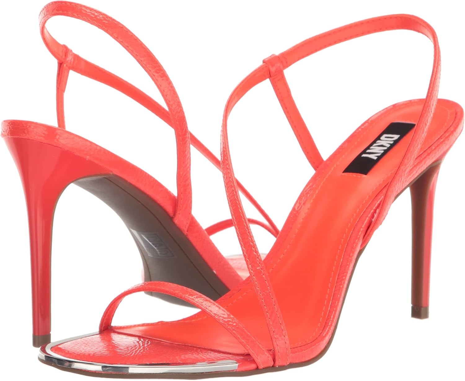 image:imageDKNY Womens Danielle Strappy Diagnol Dress HeelOrange