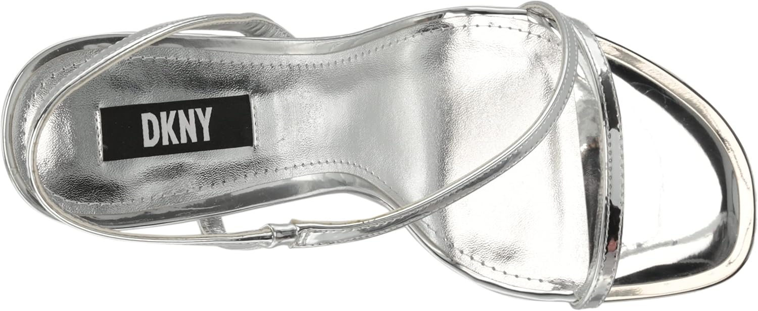 image:imageDKNY Womens Danielle Strappy Diagnol Dress HeelSilver