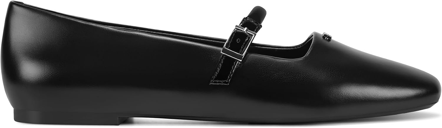 image:imageDKNY Womens Danita Ballet Flat with Belt StrapBlackBlack