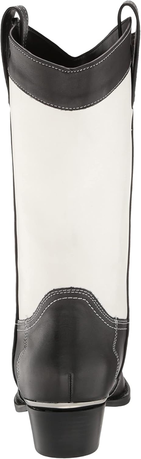image:imageDKNY Womens Laila Metallic Leather Cowboy BootBlackWhite