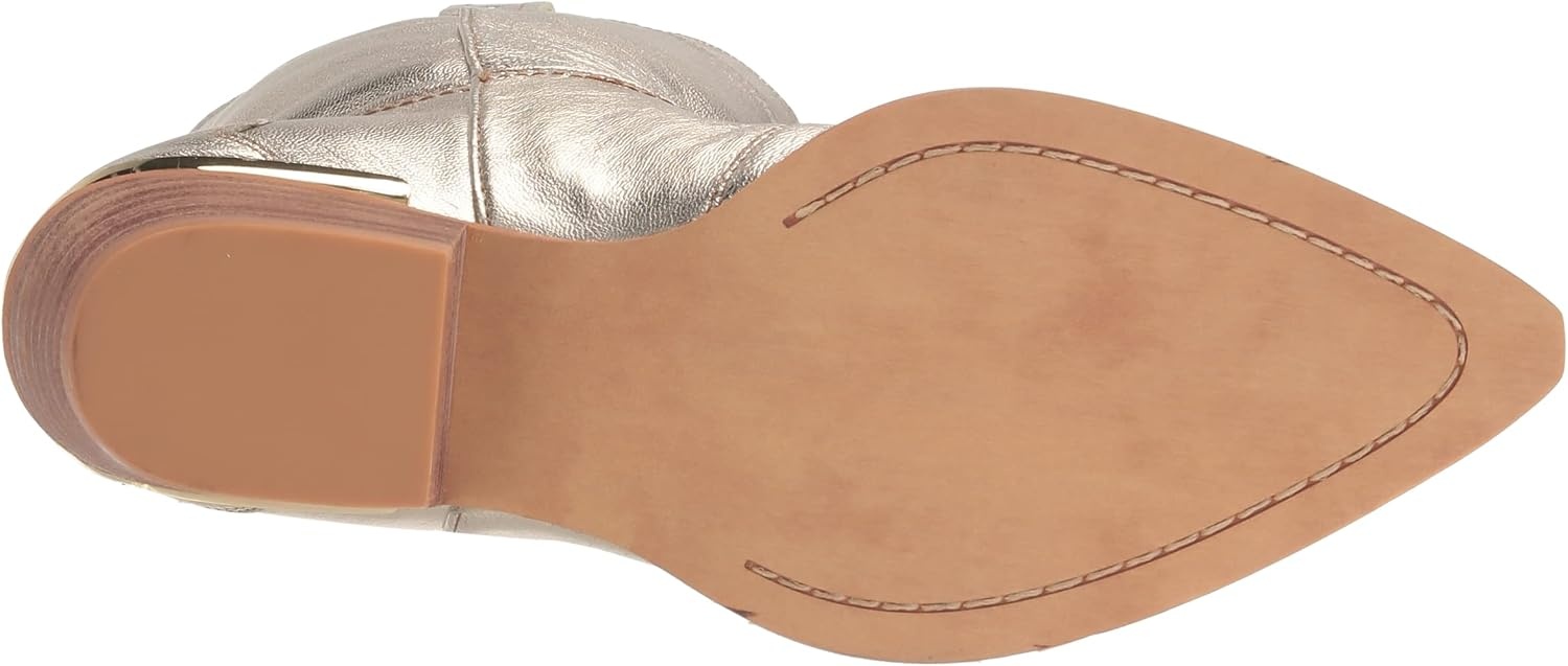 image:imageDKNY Womens Laila Metallic Leather Cowboy BootPlatino