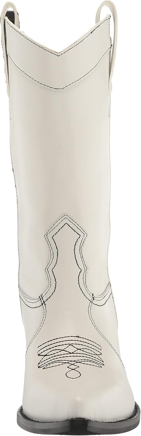 image:imageDKNY Womens Laila Metallic Leather Cowboy BootWhtBlack