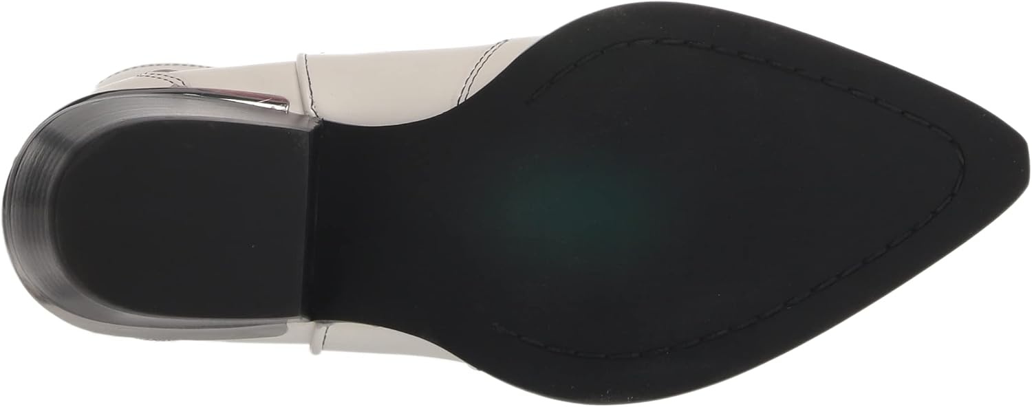 image:imageDKNY Womens Laila Metallic Leather Cowboy BootWhtBlack