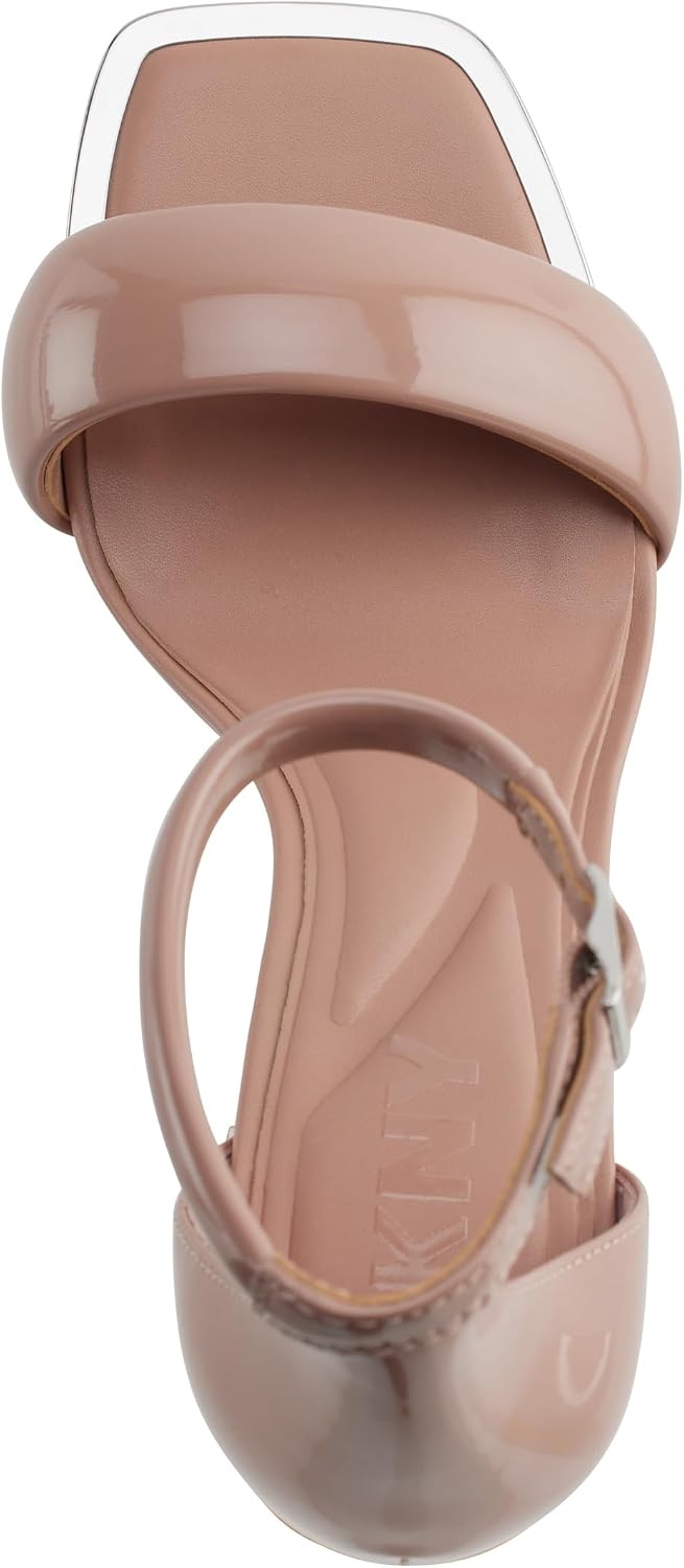 image:imageDKNY Womens Scarla Evening Square Toe Ankle Strap Block HeelBlush