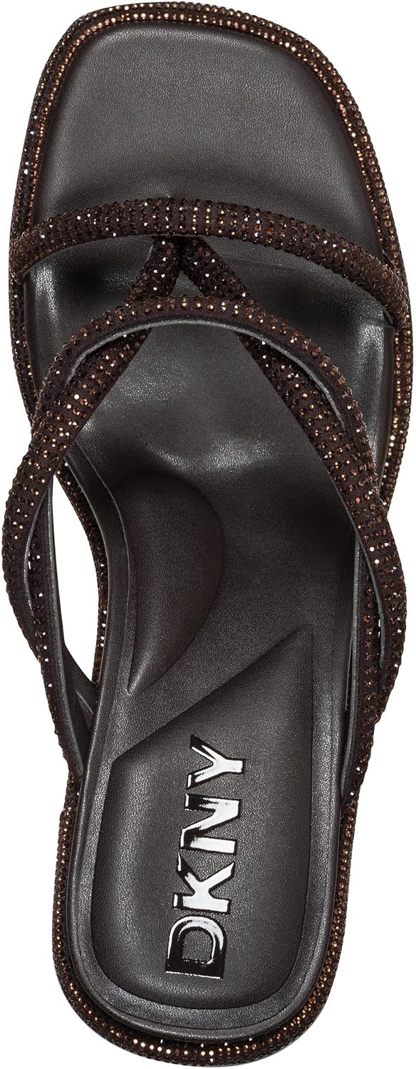 image:imageDKNY womens Rabun Strappy Flip Flop Heeled SandalBrown