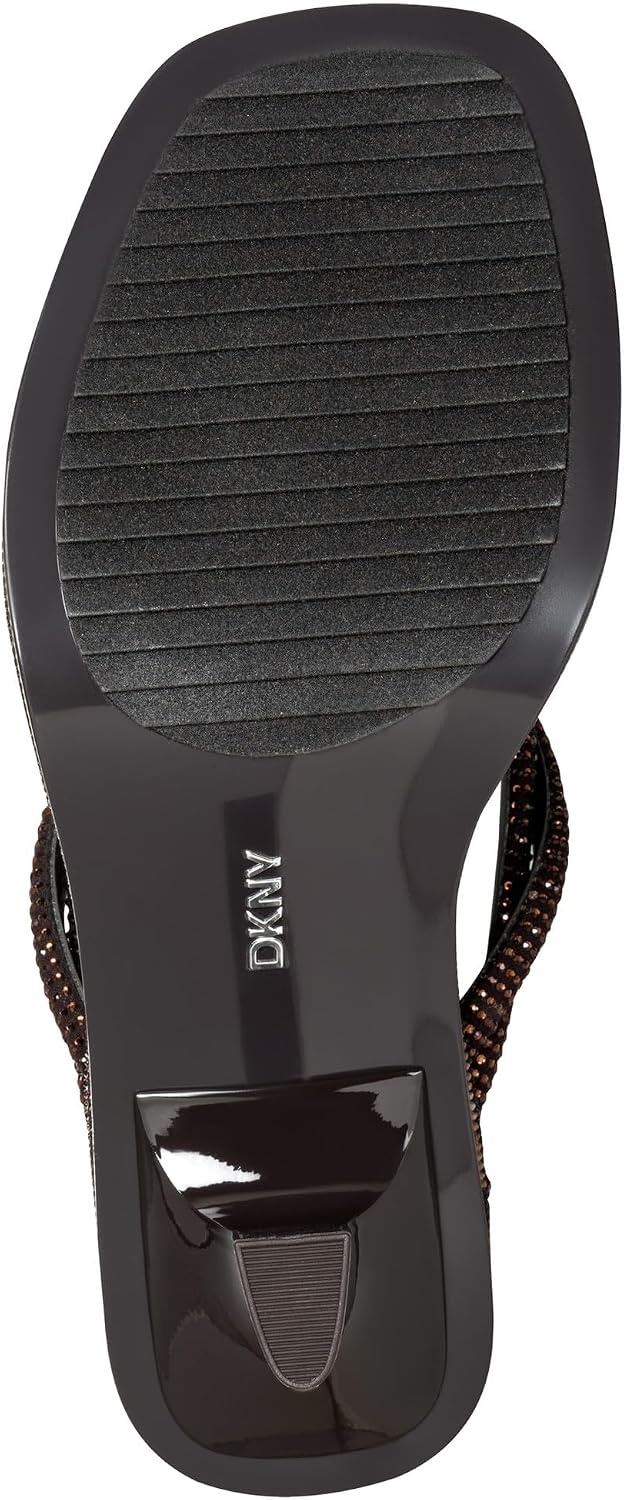image:imageDKNY womens Rabun Strappy Flip Flop Heeled SandalBrown