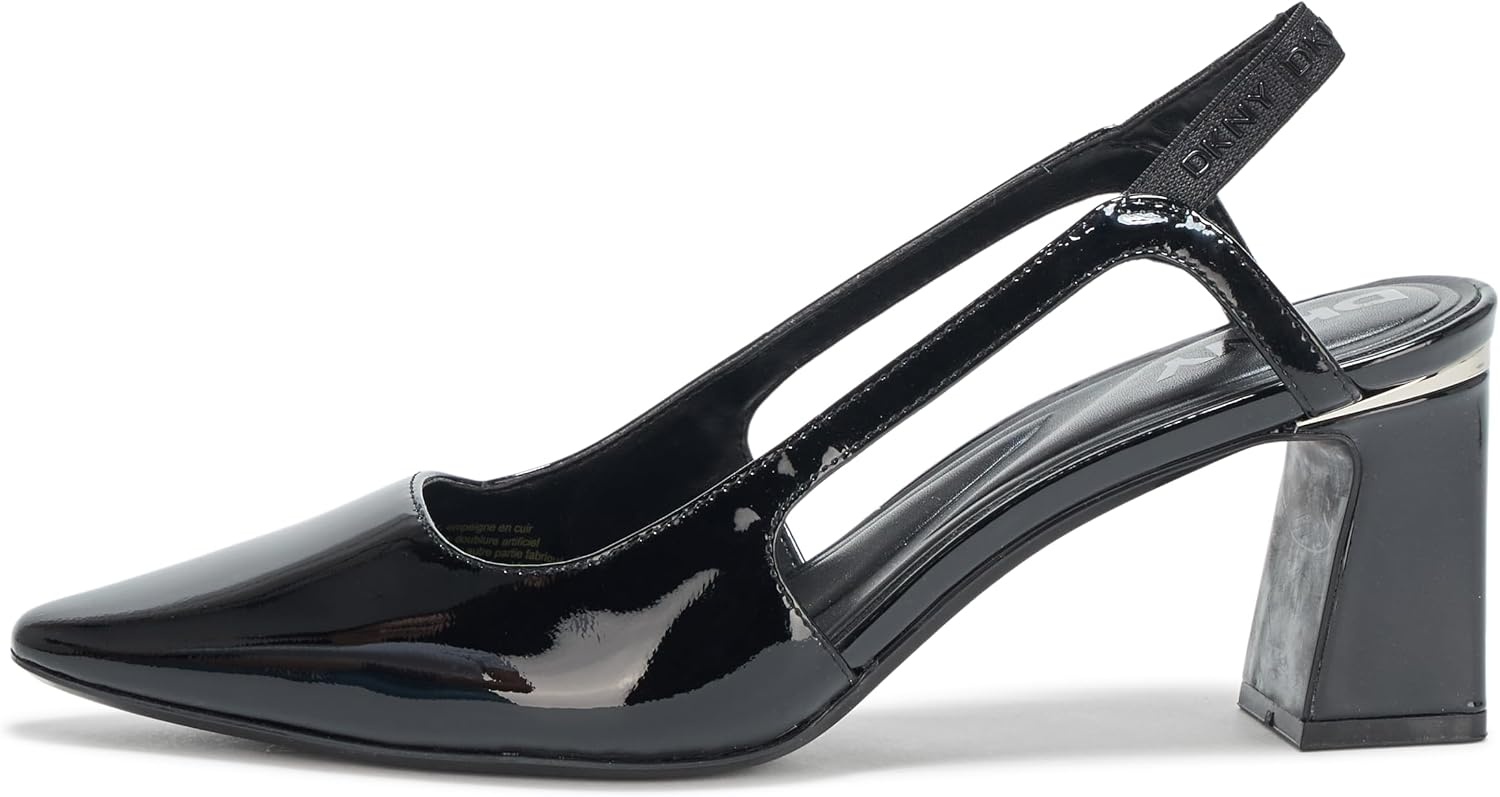 image:imageDKNY womens Sohana Closed Toe Slingback Block HeelBlack