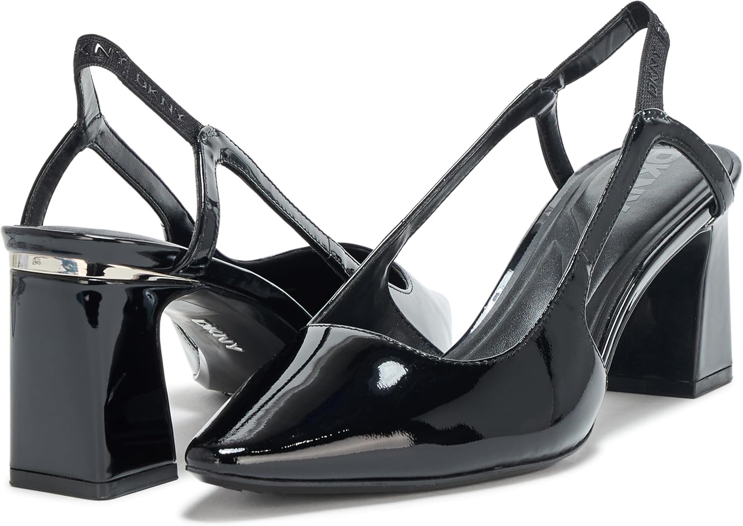 image:imageDKNY womens Sohana Closed Toe Slingback Block HeelBlack