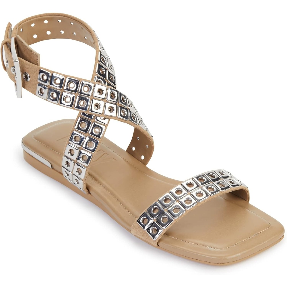 image:imageDKNY Womens Arina Studded Flat SandalGold