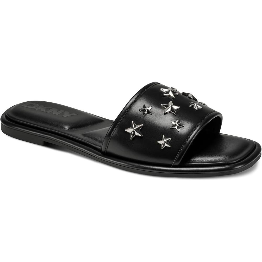 image:imageDKNY Womens Badin Studded Flat Sandal With LogoBlack Stars