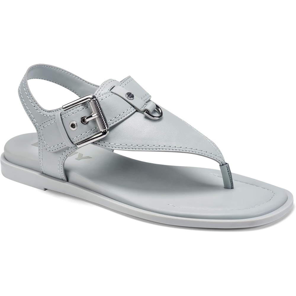 image:imageDKNY Womens Cassiane Flat Thong Sandal With Belt DetailStorm Grey