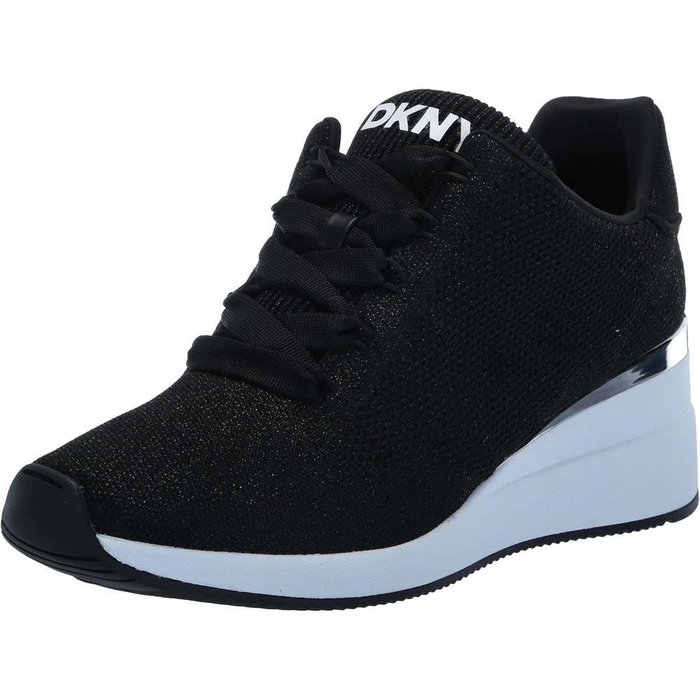 image:imageDKNY Womens Parks Lace Up Wedge SandalBlack